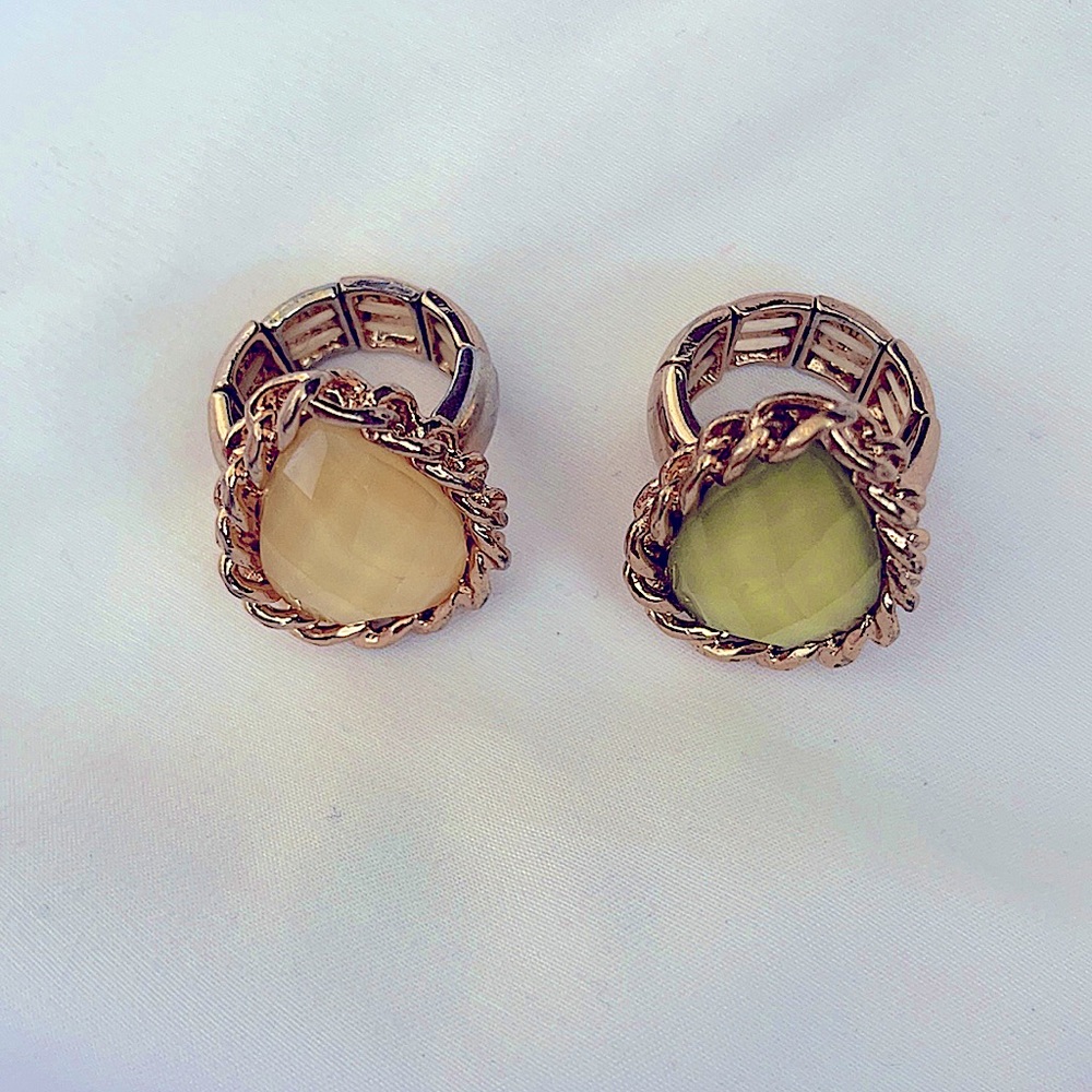 ⭐️ Teardrop Rings Elastic Adjustable Band